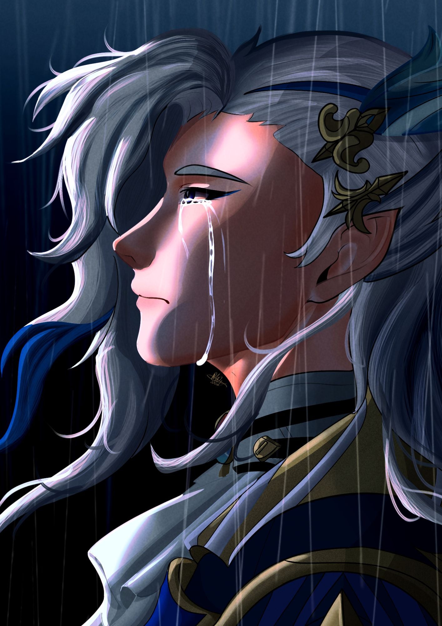 Genshin Impact A4 Print Poster - Neuvillette